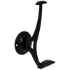 Doppelter Hut- und Mantelhaken - 140 mm - Schwarz