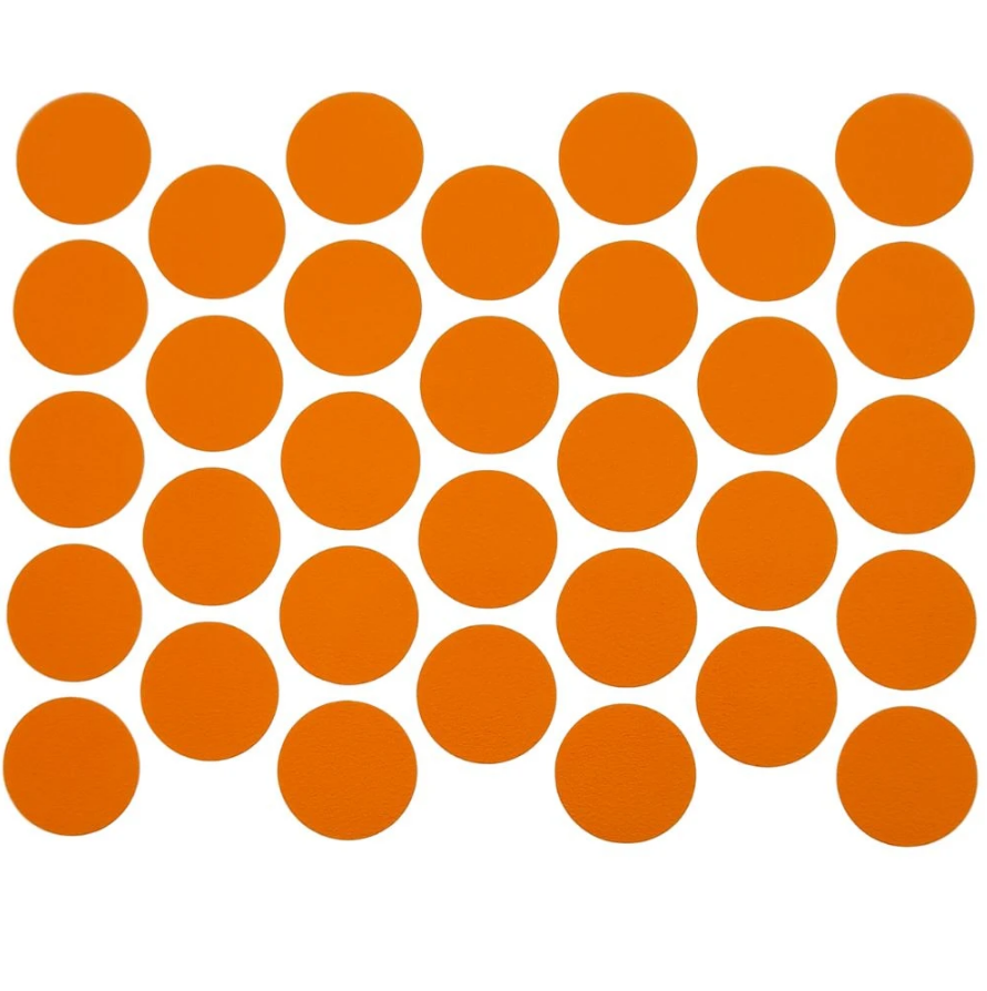 Schraubabdeckkappen Selbstklebend - Orange 18mm