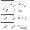 1 Satz Soft-Close Schubladensystem, HOCH, H: 185mm, Weiß