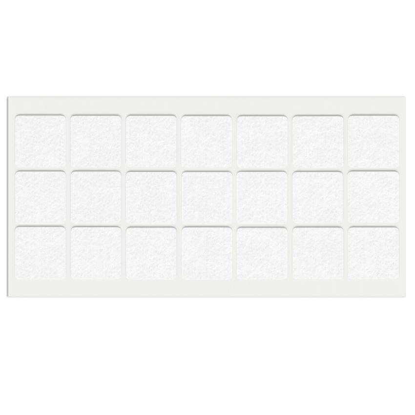 Selbstklebendes Filzpad 30x30mm Weiß